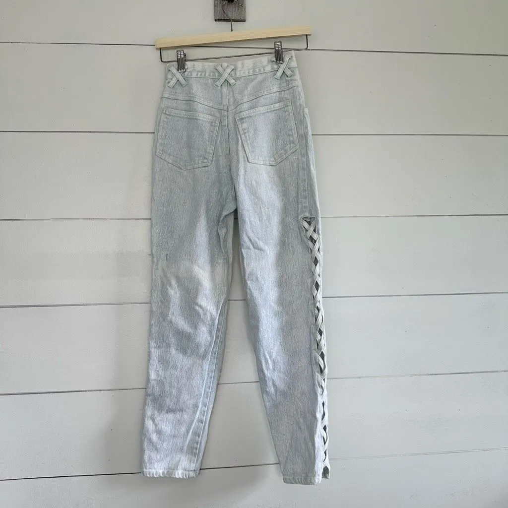 Extra Blues Women’s 5 Vintage Made in Australia Lace Up Jeans Size undefined - Image 9