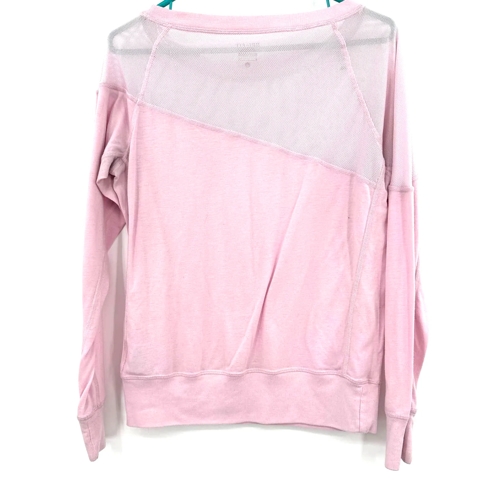 Nike Dri-Fit size Small pink pullover sweatshirt lightweight mesh upper‎ - Image 2