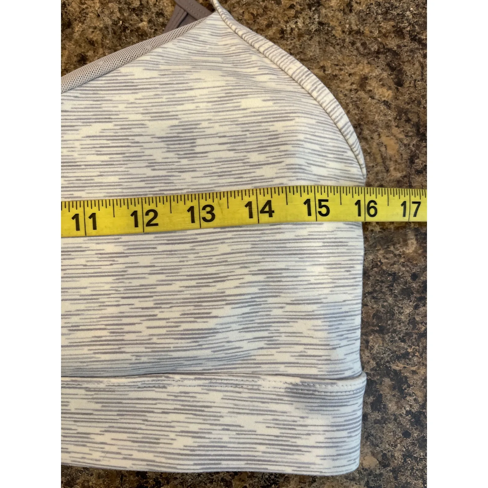 ZYIA Gray Space Dye Strappy Luxe Layered Sports Bra Padded Large‎ - Image 6