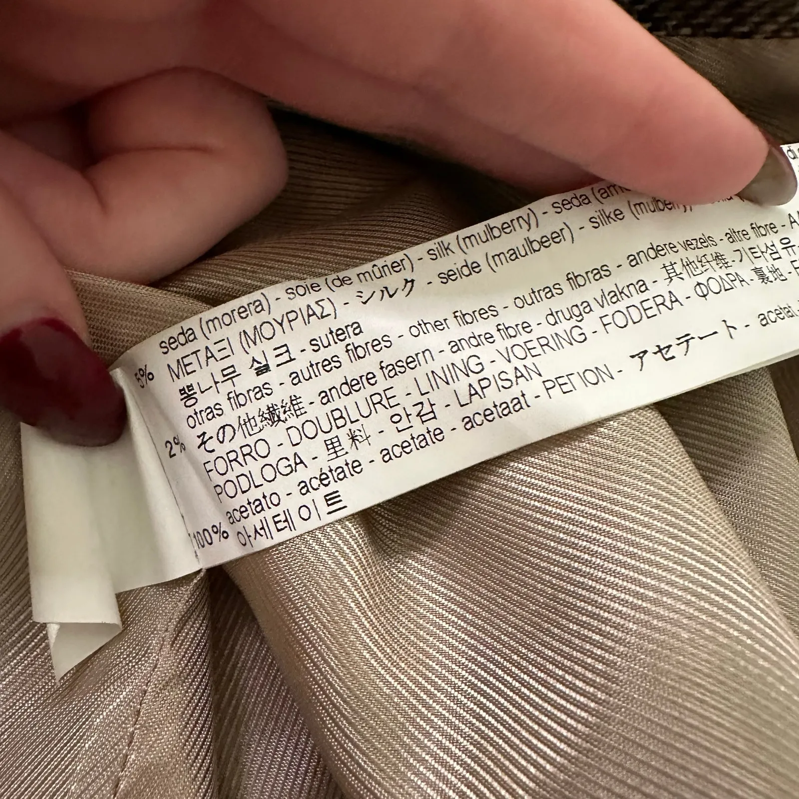 Zara Glen tan & brown plaid oversized blazer jacket size M - Image 9