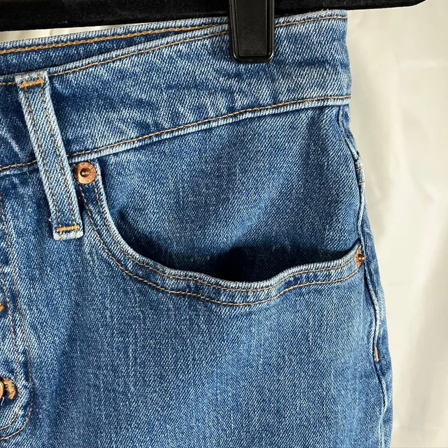 J Crew Denim Skirt Button Front Mini‎ Skirt Women's Size 28 Blue Jean Classic - Image 7