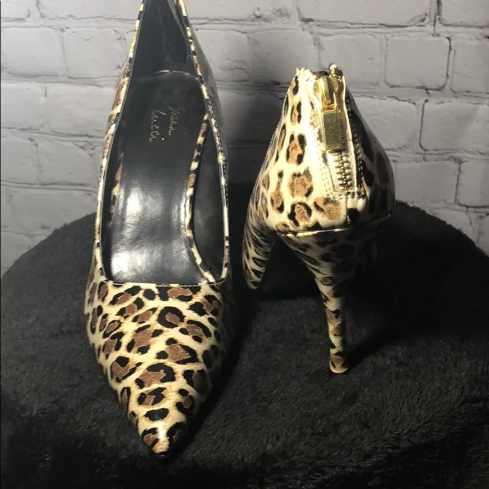 Susan Lucci leopard print heels ! Brown Size 9 - Image 8