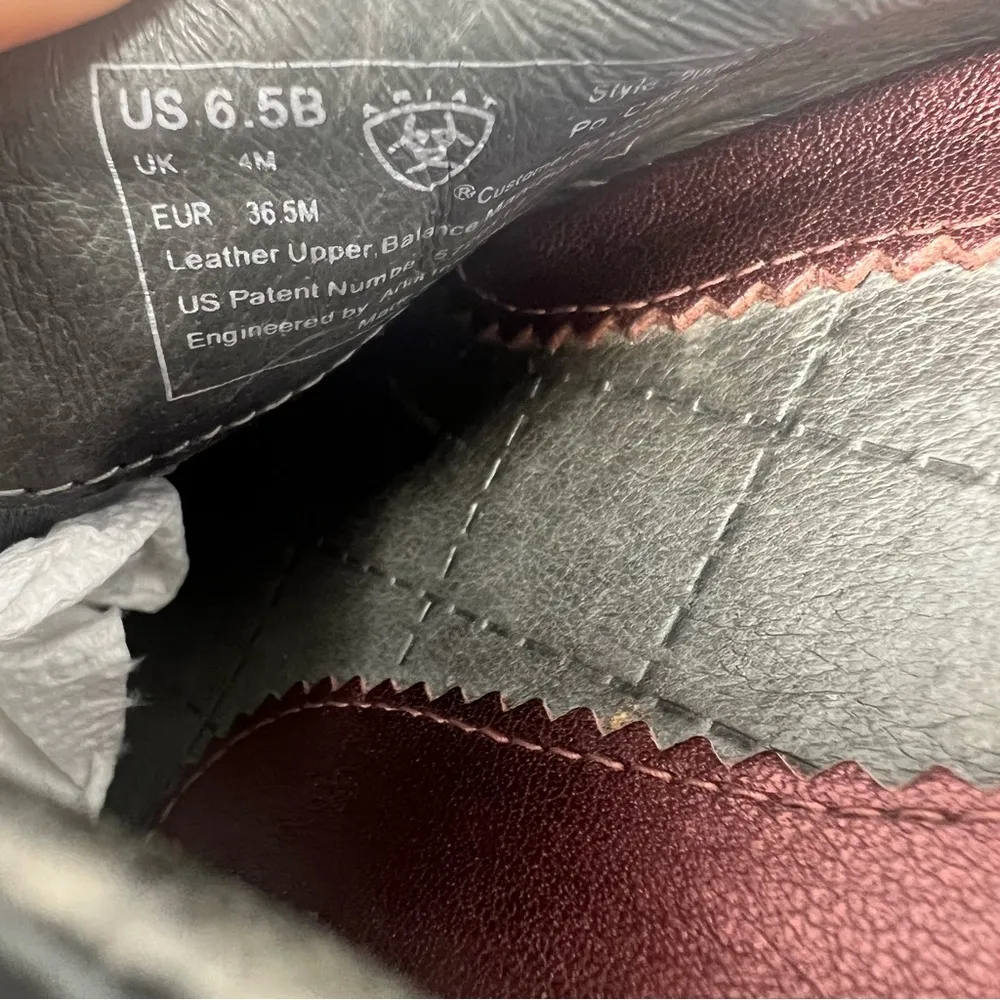 Ariat mule clogs slip on metallic burgundy leather size US 6.5 - Image 8