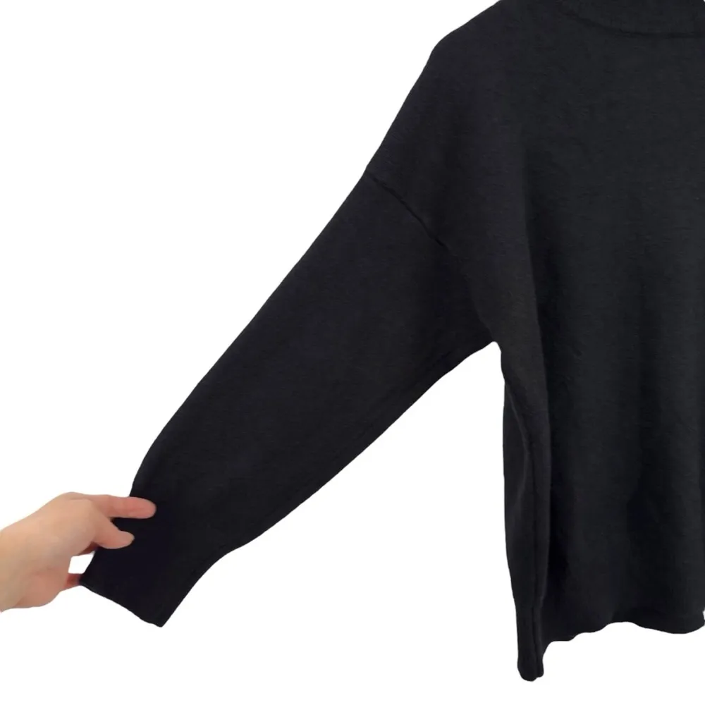 Femme Society Turtleneck Black Sweater Size Medium Minimalist Neutral Roll Neck - Image 6