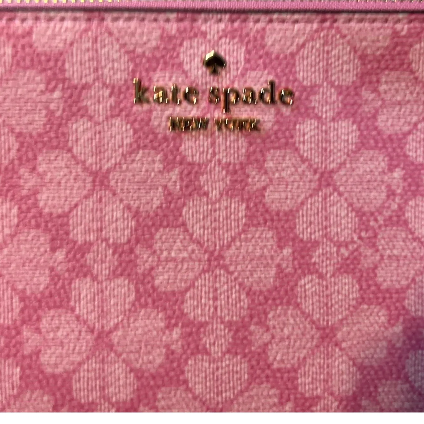 Kate Spade Spade Flower Med Zip Wristlet Pink Jacquard NWT $139 - Image 3