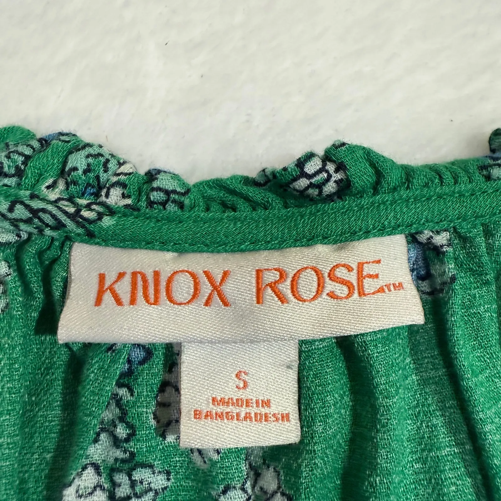 Knox Rose S Green‎ Paisley Peasant Top Boho Floral Puff Sleeve Cottagecore - Image 4