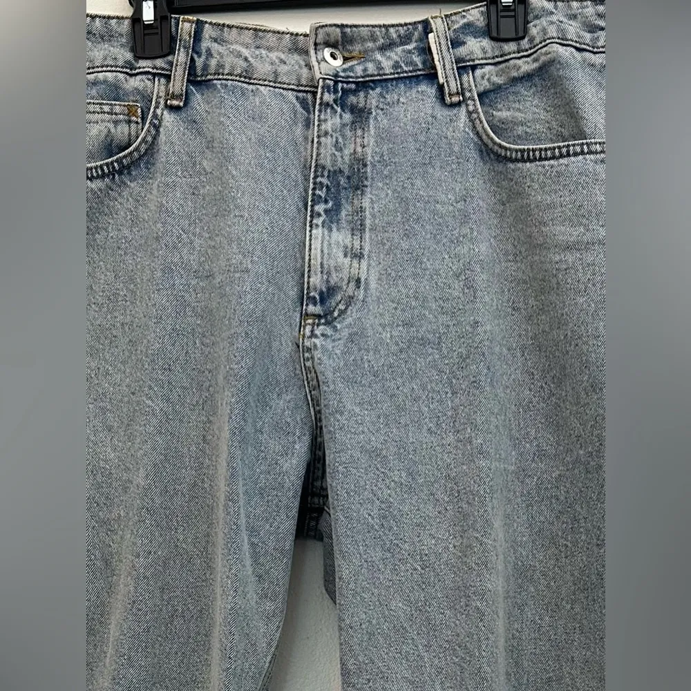 ASOS Collusion x005 Straight Leg Light Mineral Blue Wash Mom Jeans Size undefined - Image 3