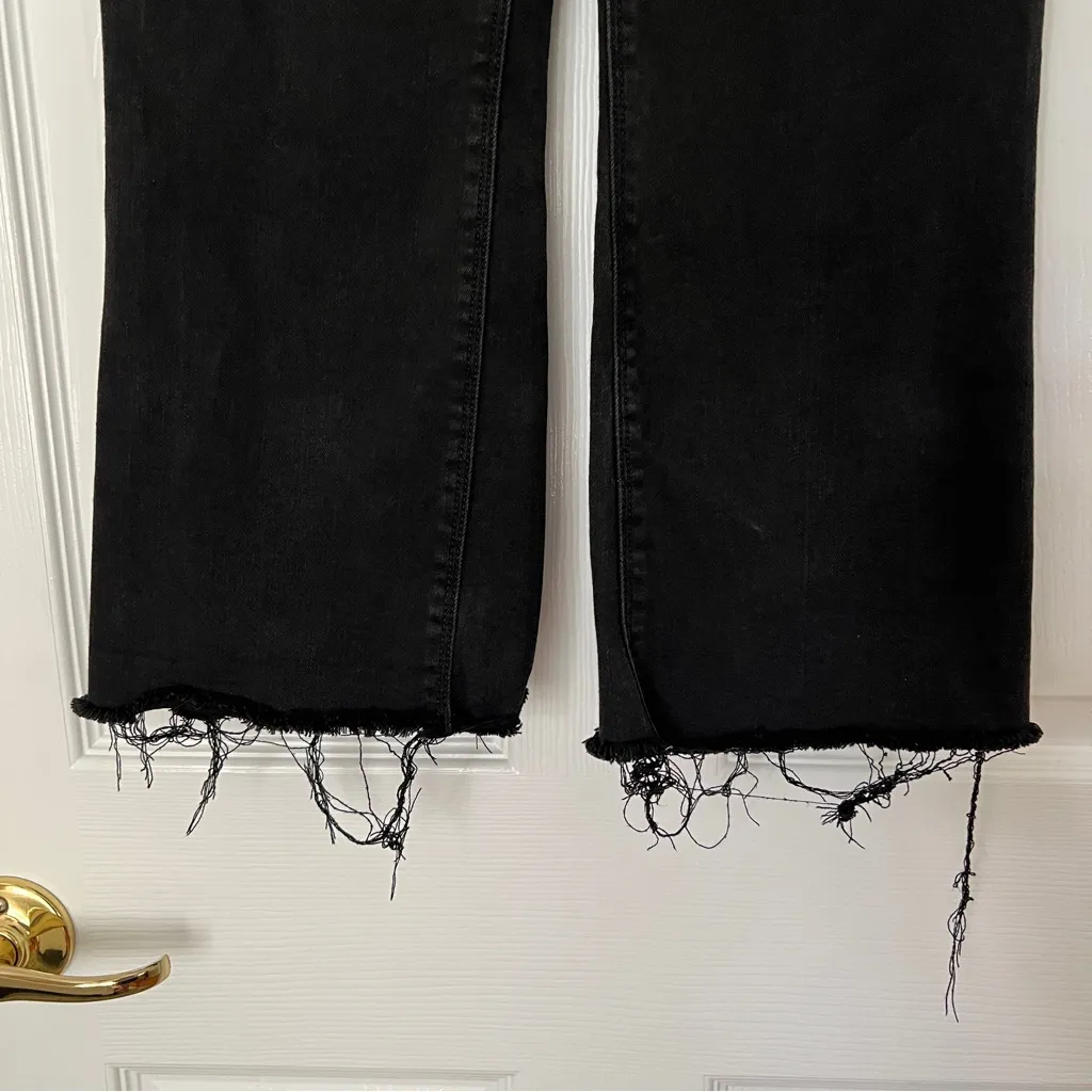 SPANX black denim flare cropped jeans XS - Image 10