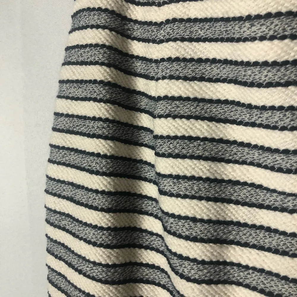 J. Crew Factory Blue & White Striped Terry Pencil Skirt 0 - Image 7