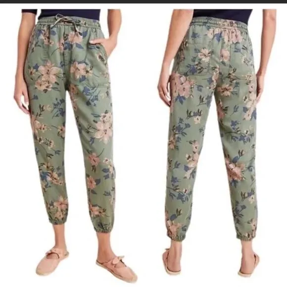 Anthropologie Orana Green Printed Floral Lyocell Jogger Pants Size XS - Image 2