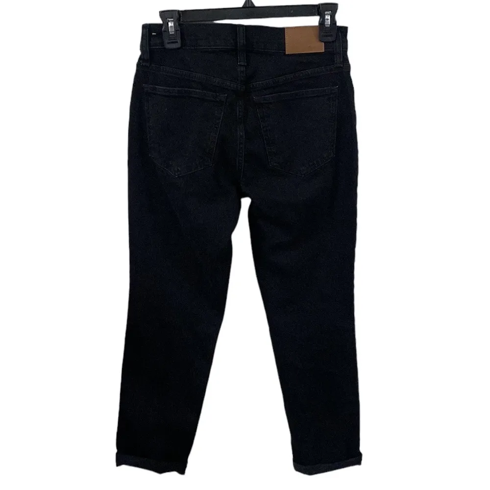 New Madewell The Mid-Rise Perfect Vintage Jeans in clean black wash size 25 - Image 3