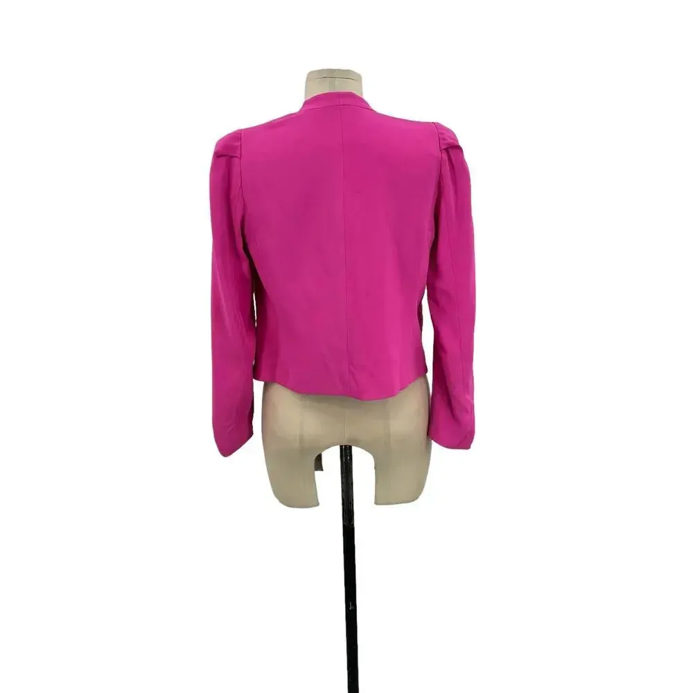 Rebecca Taylor Refined Suit‎ Jacket Blazer Hot Pink Size 0 - Image 6