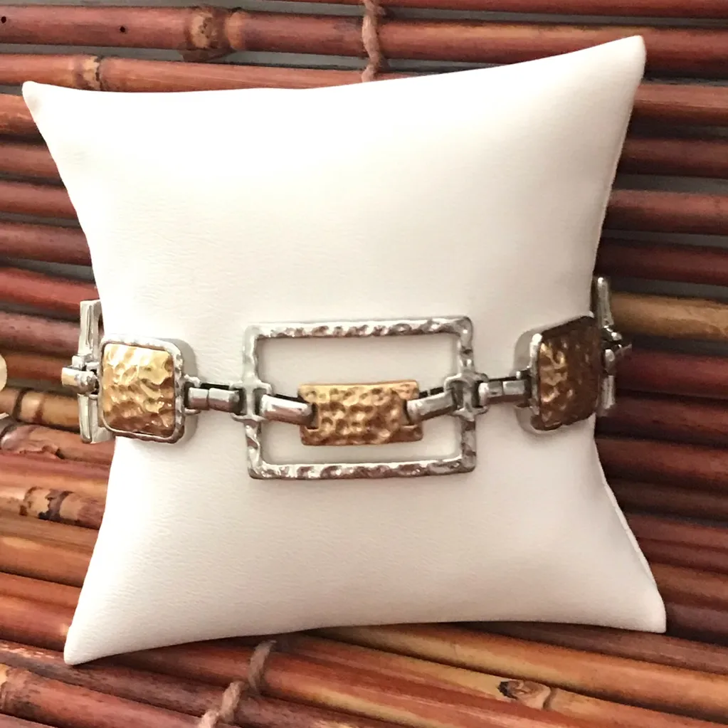 Lia Sophia Link Bracelet Silver & Gold Tone - Image 4