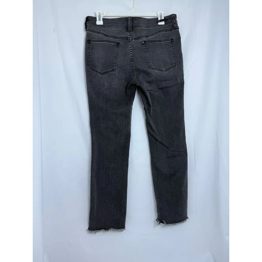 Pilcro Parallel Gray Washed Denim Straight Leg‎ Raw Hem Jeans Size 29 - Image 2