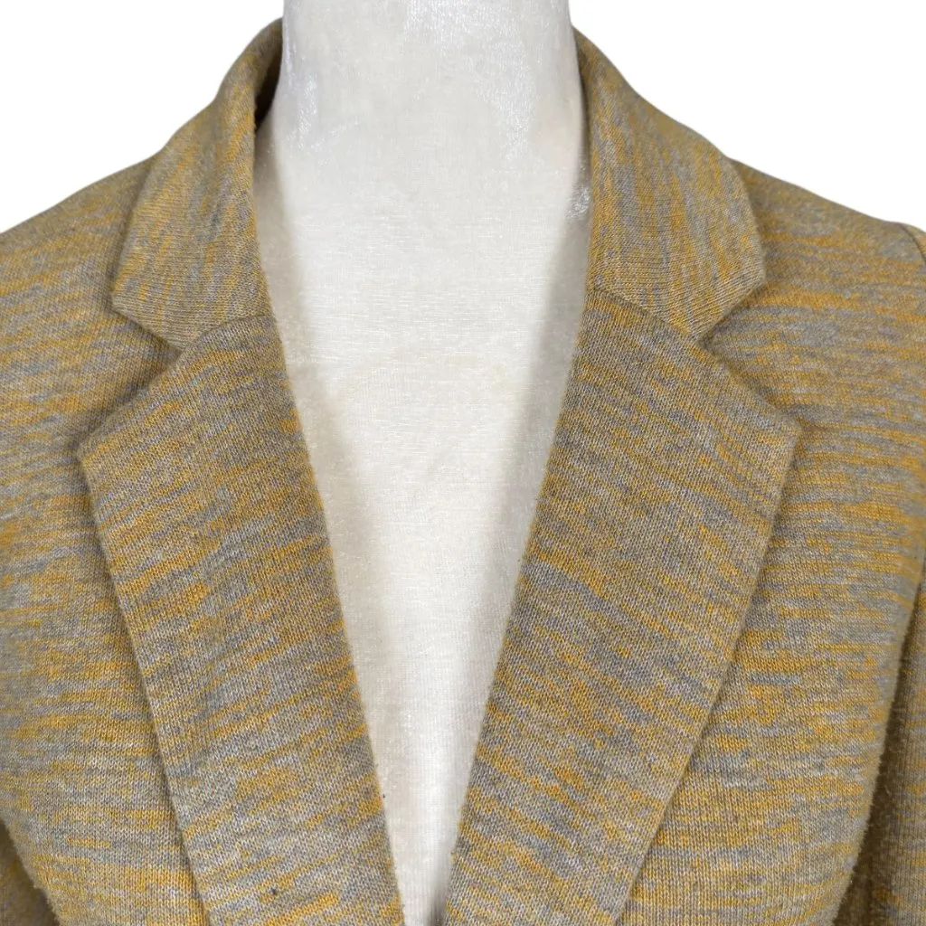Cartonnier Anthropologie woman's knit 3/4 sleeve blazer in mustard yellow small - Image 6
