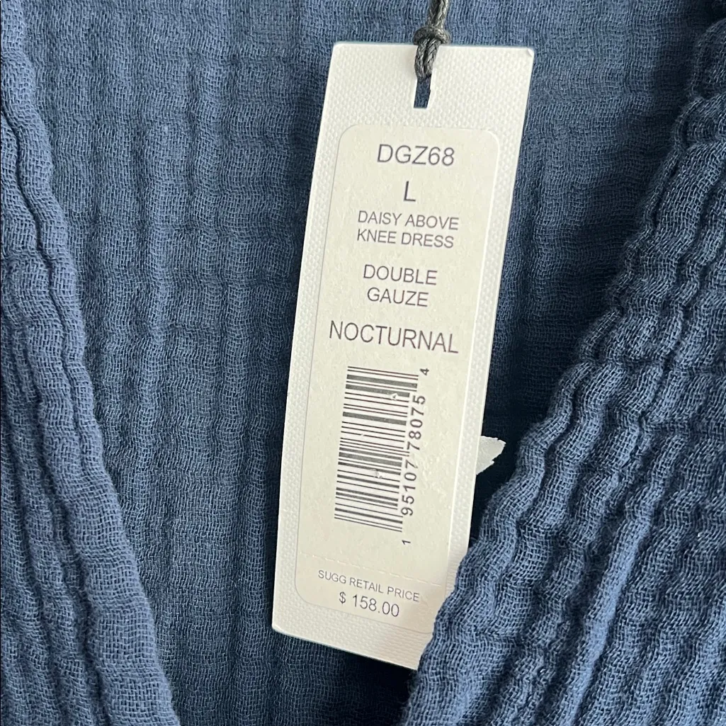 Michael Stars Daisy Above Knee Babydoll Dress in Nocturnal/Navy, Size L, NEW - Image 10