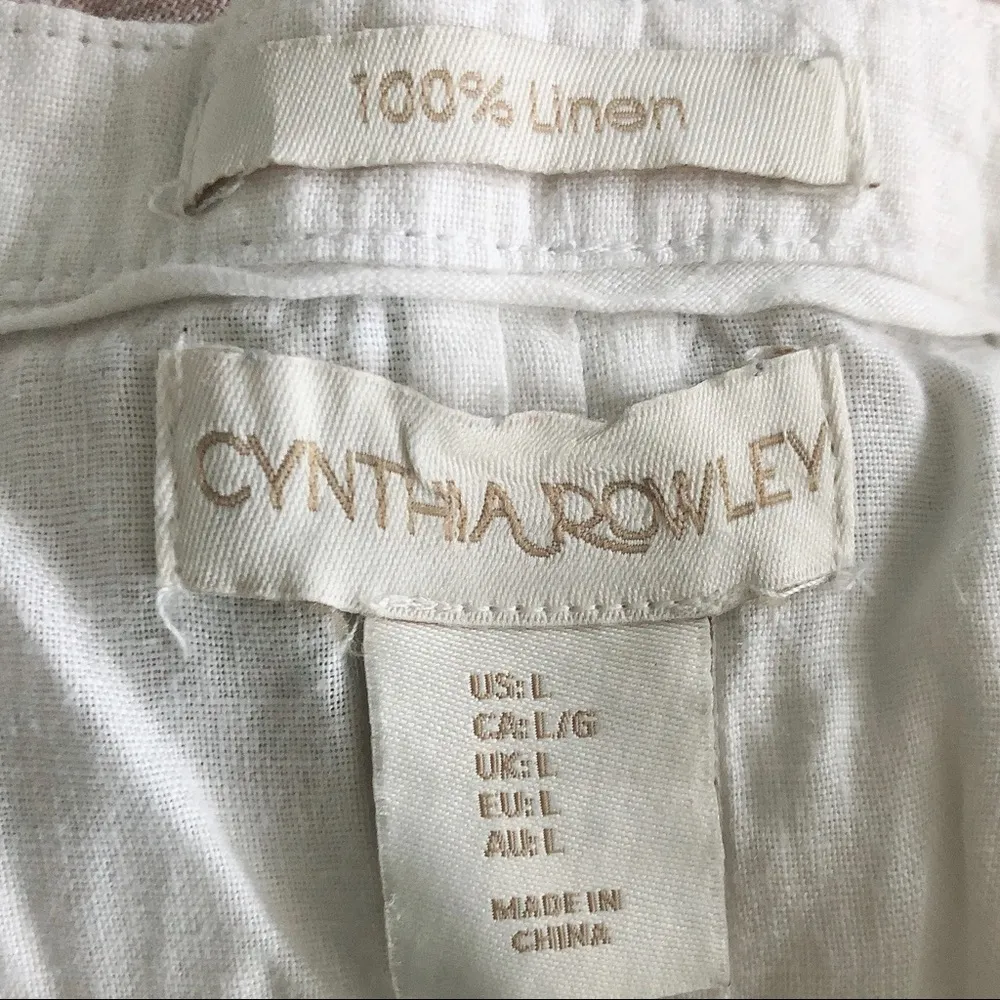 Anthropologie’s Cynthia Rowley Linen Shirt Tunic in White, Size L - Image 10