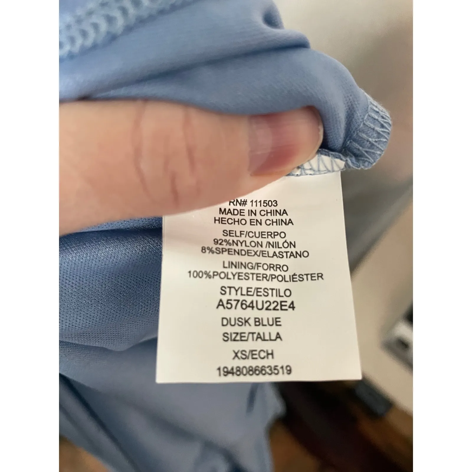 Lily Rose Blue Lace Midi Dress Flutter Sleeve Smocked Bodice Ruffle Hem XS - Image 8