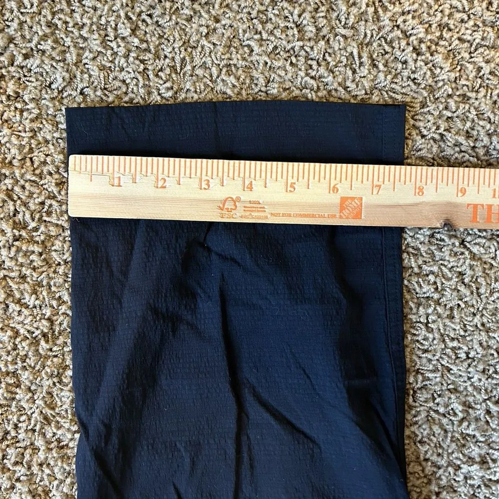 Athleta Trekkie Drawstring Womens Straight Crop Pant‎ Size 4 tall Black #988054 - Image 8