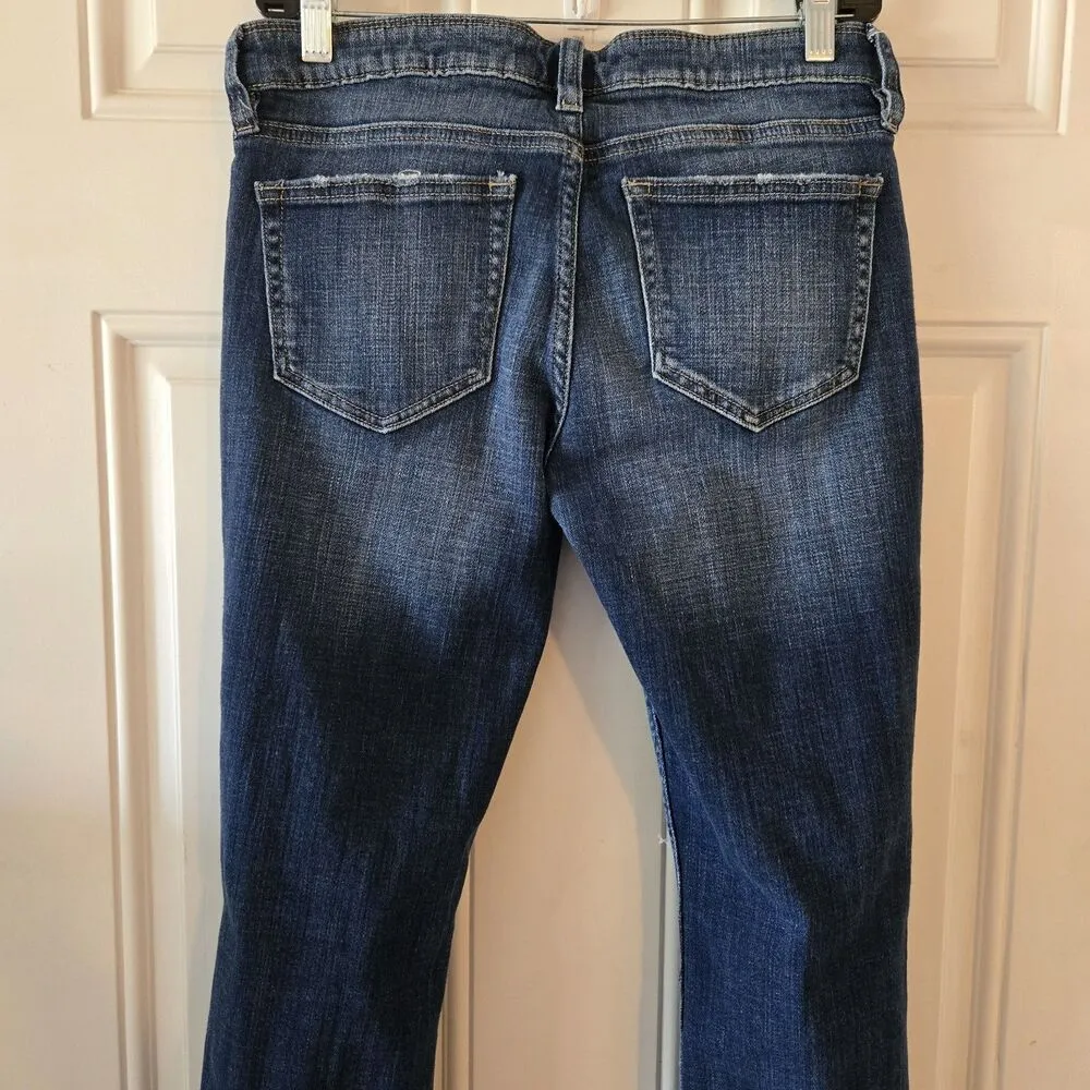 Daytrip Virgo Straight Leg Distressed Denim Womens Jeans Size 27S Low Rise Y2K - Image 4