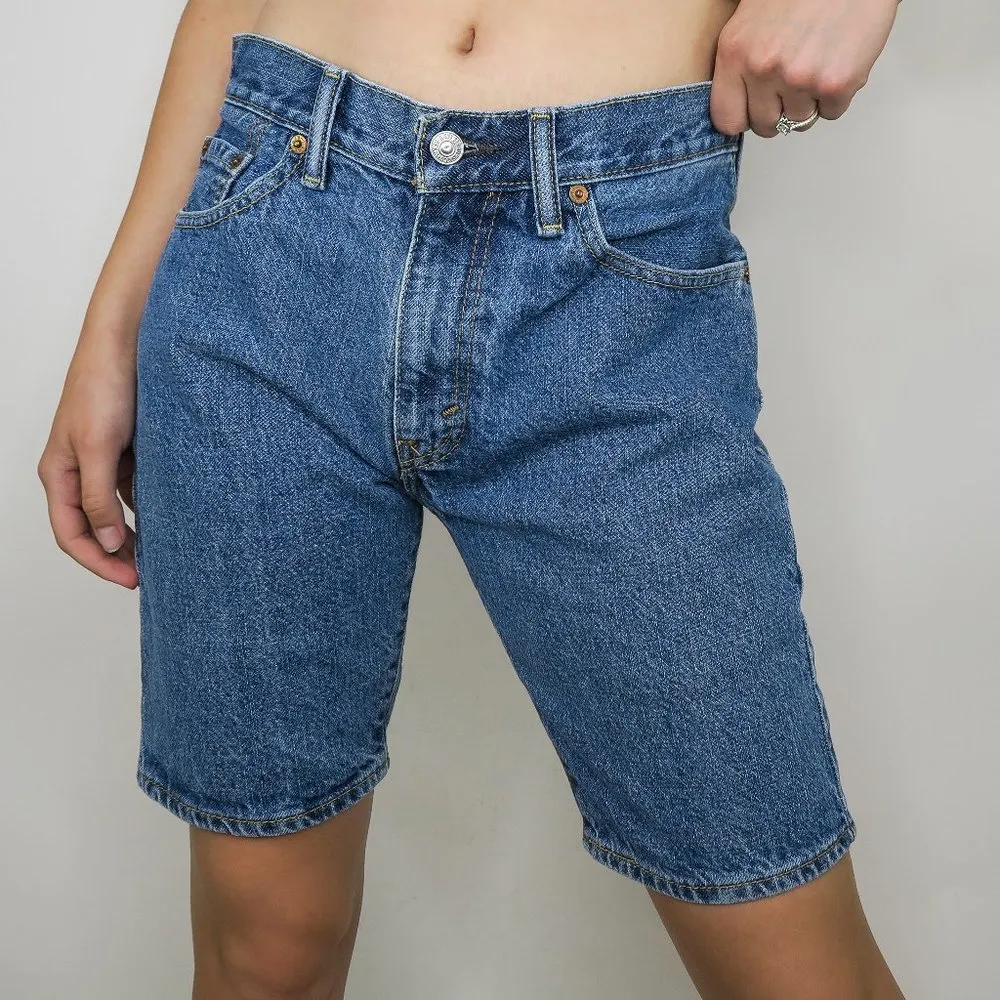 Vintage Levi’s 505 High Waisted Denim Shorts - Image 2