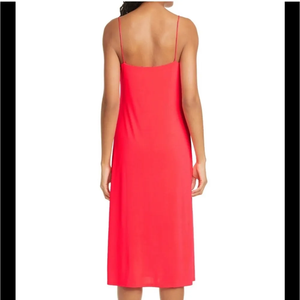 NWT Le Superbe Entourage Midi Slip Dress Hot Pink Coral Neon Slinky Satin size S - Image 11