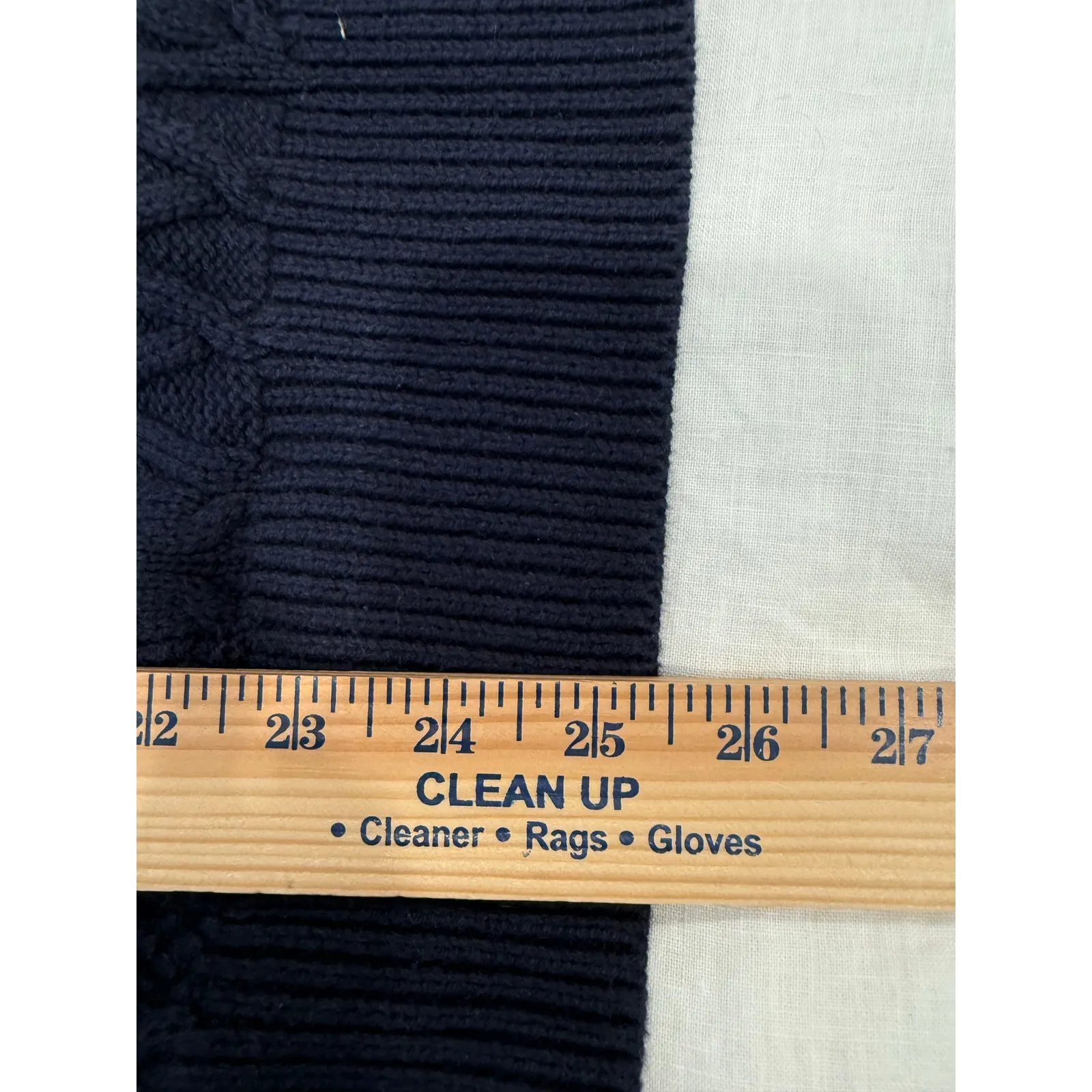 J.Crew Mercantile Long Sleeve Cable Knit Pullover Sweater Blue Women's Medium - Image 6