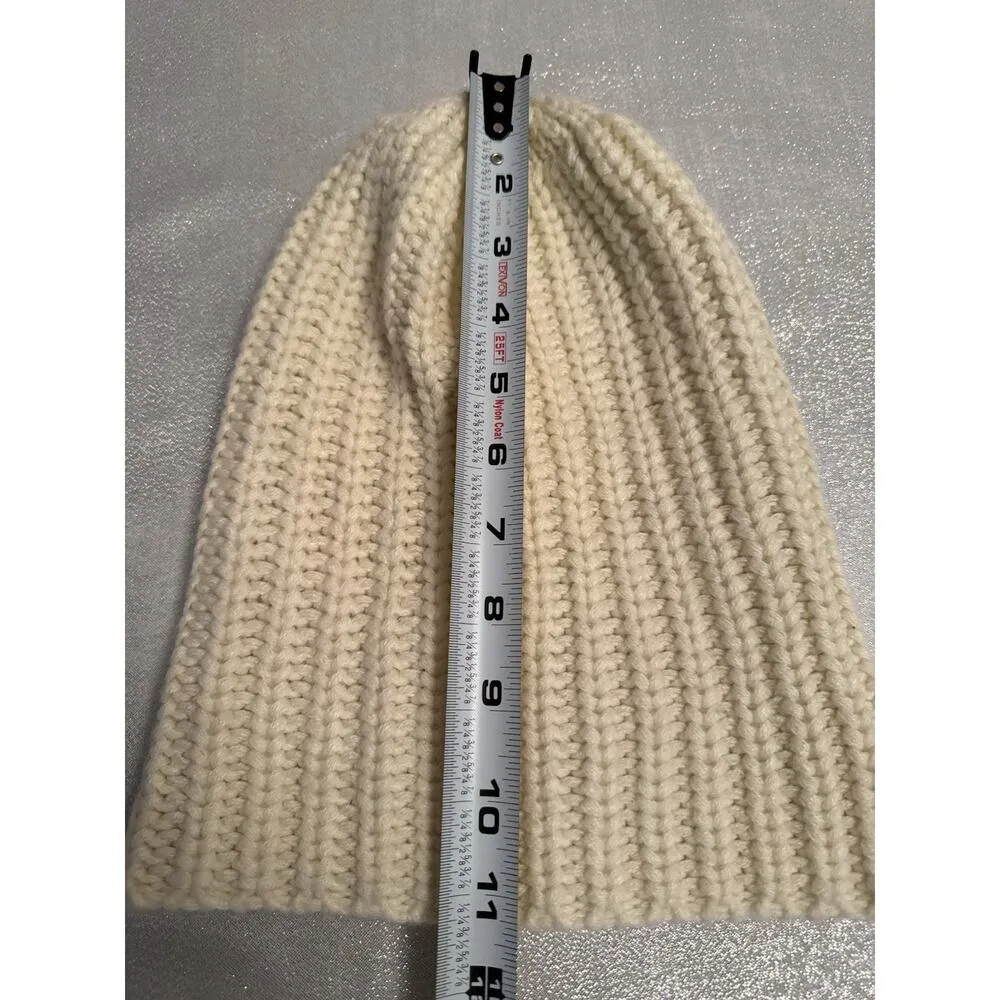 Cream Beanie Touk Hat Winter Fall Cozy Women's Knit - Image 4
