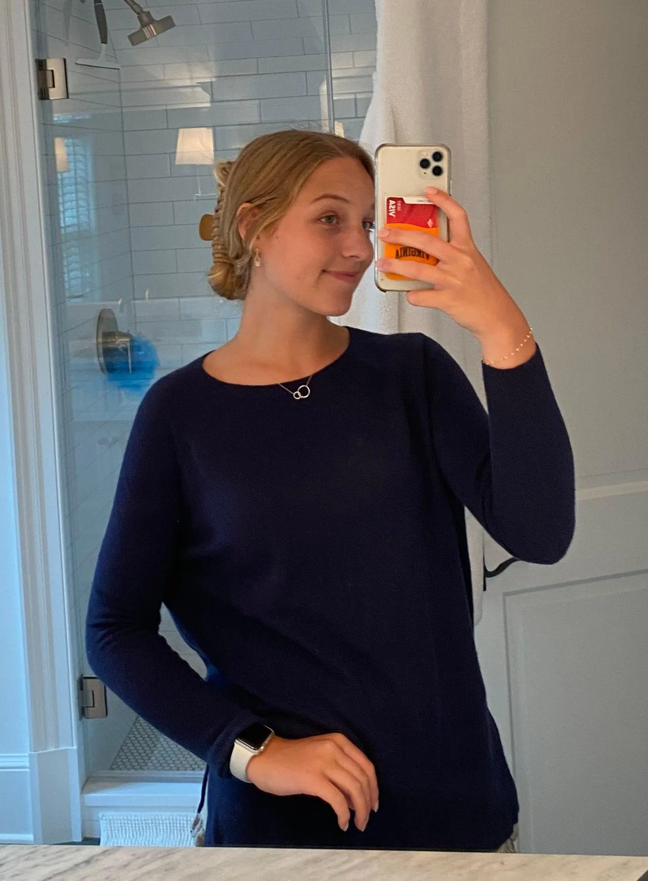 Crewneck Navy Sweater - Image 2