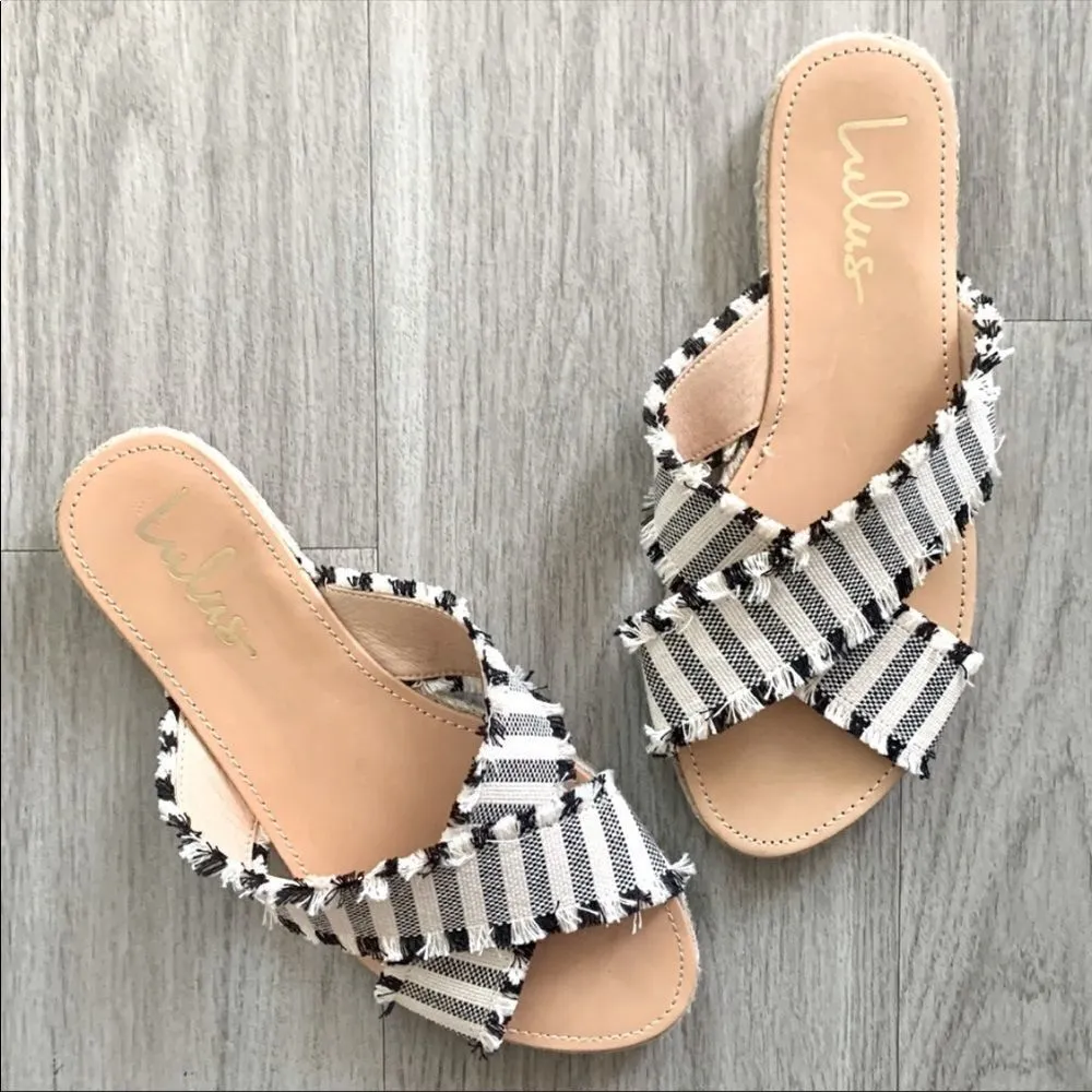 ✨ Koren Black Striped Espadrille Slide Sandals
Lulus ✨ - Image 5