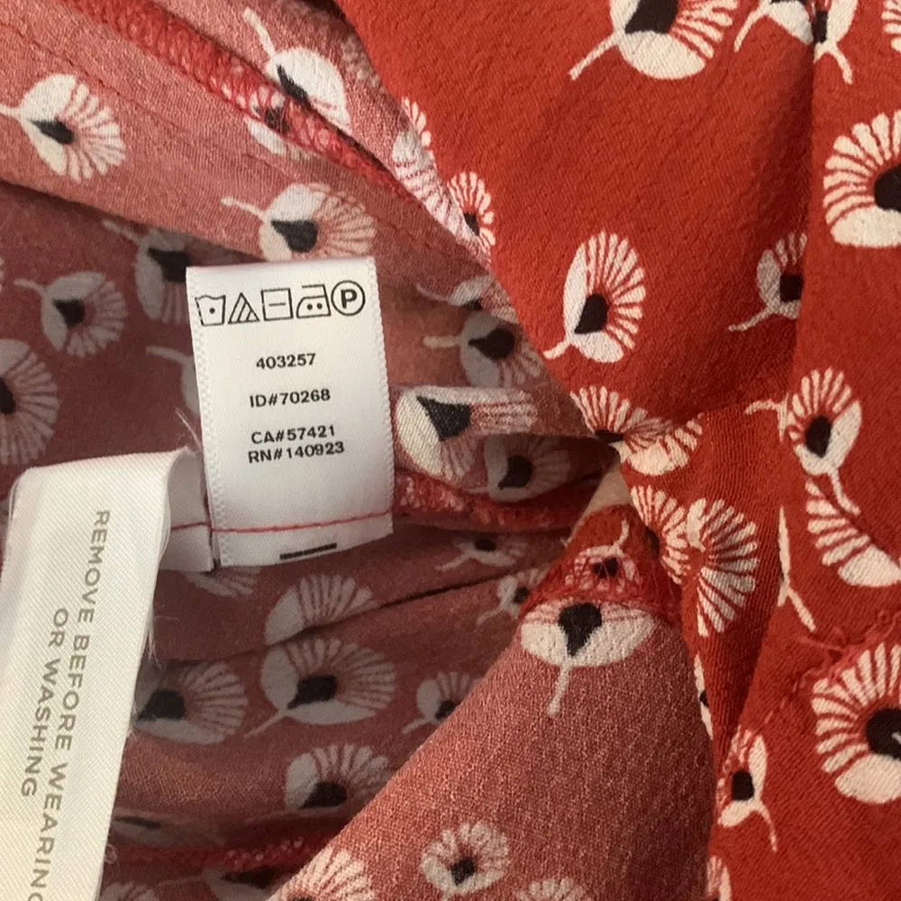 Loft Red Orange  Dandelion Romper! Size Small - Image 10