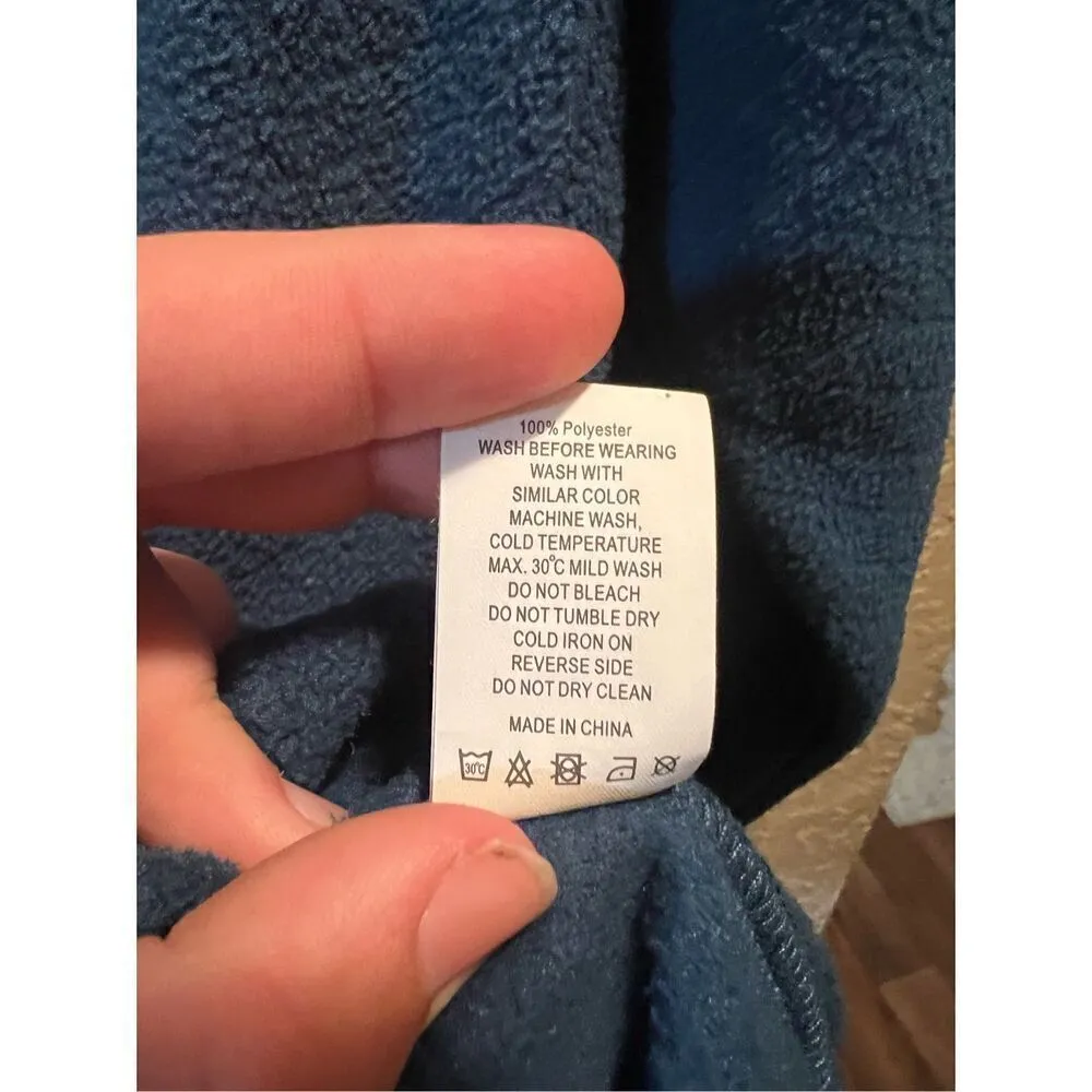 ZYIA Active Wicked Teal Fleece Snap Button Pullover Top Size Large - Image 10