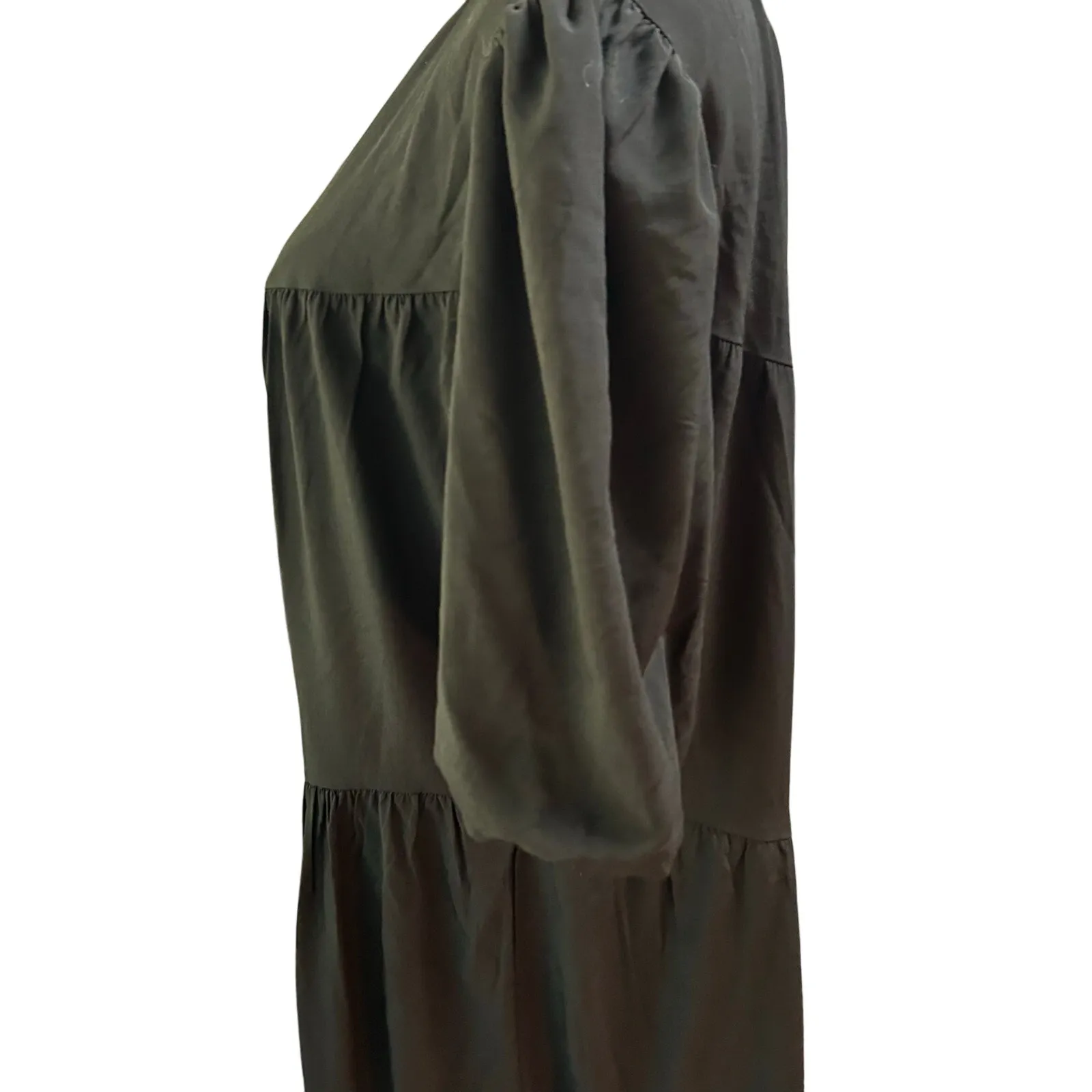 Little Black Dress SZ M One Shoulder Puffy Sleeve Layers Formal Punk Kirundo - Image 7