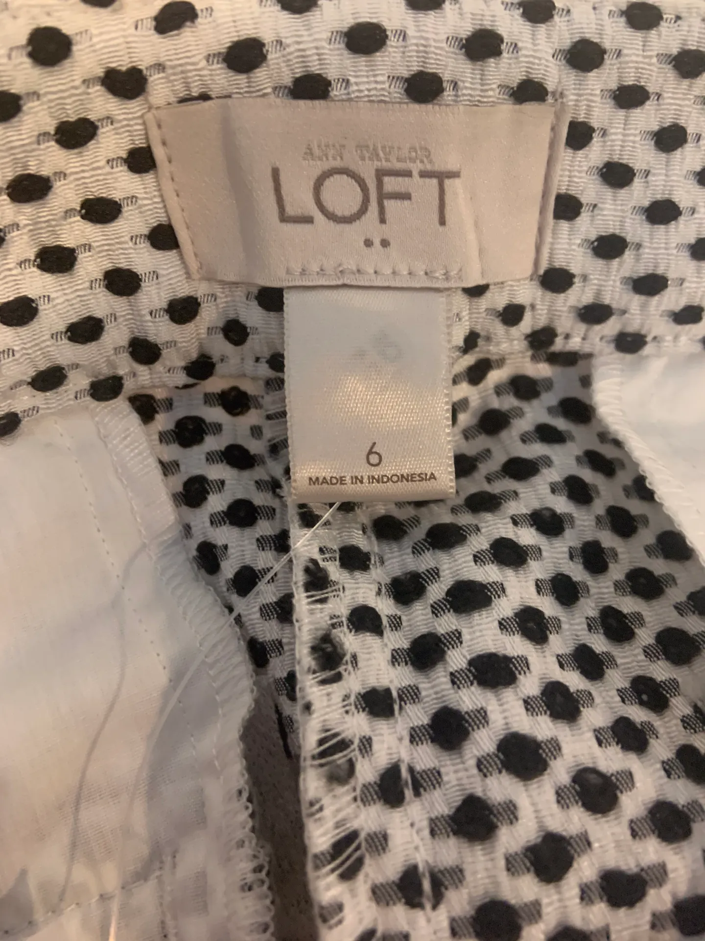Loft White Patterned Shorts NWT - Image 3
