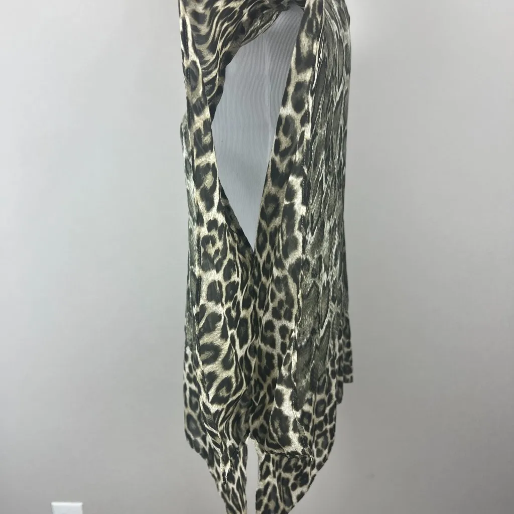 Michael Michael Kors Top Womens L/XL Wing Sleeve Snake Leopard‎ Pattern Sheer - Image 8