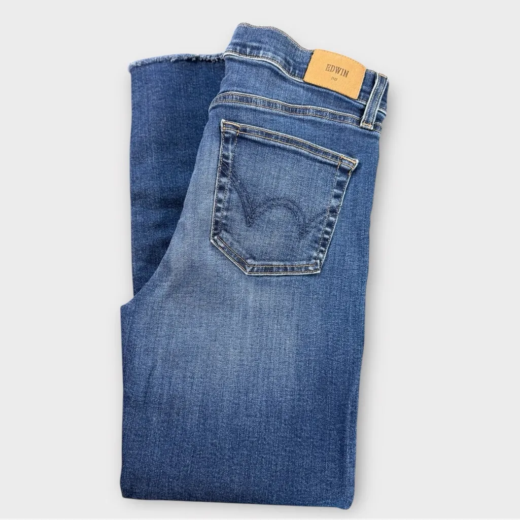 EDWIN Jeans Bree in Deja Blue Wash Size 29 Stretch Denim Made In USA - Image 4