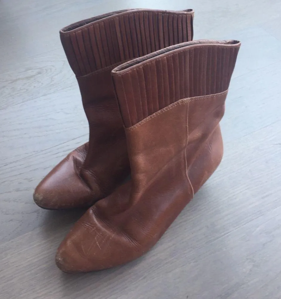Frye leather wedge boots - Image 2
