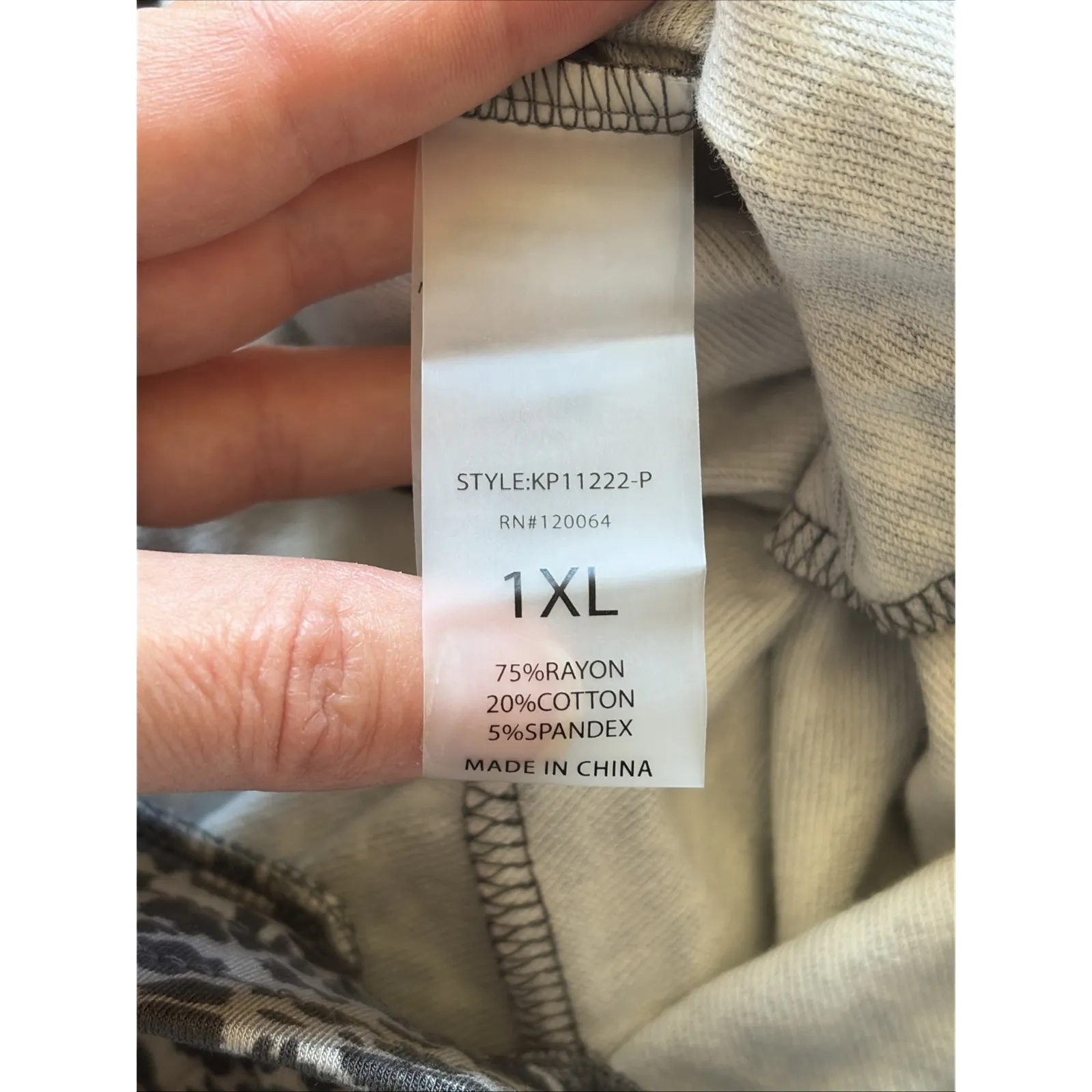 Mono B Gray Grey Cheetah Animal Print Stretch Joggers Casual Lounge Pants 1XL Size XL - Image 10