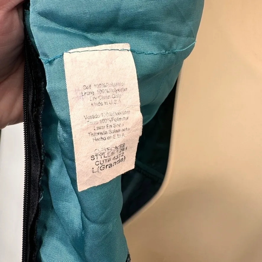 Vintage Y2K Formal Dress Juniors Large Blue Black Lace Whimsigoth Fairy Sparkle - Image 13