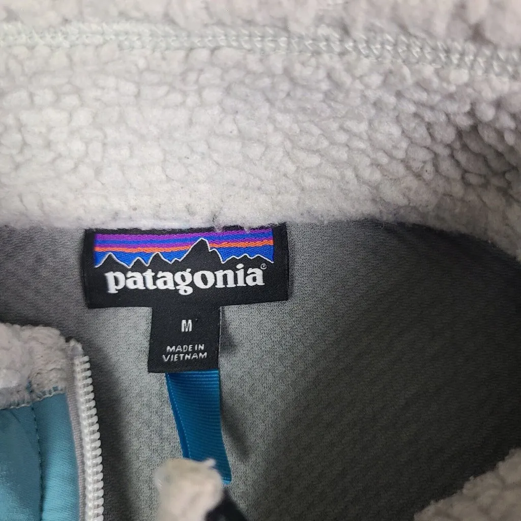 Rare VTG PATAGONIA Deep Pile Sherpa Fleece Full Zip Vest Jacket‎ 2000s Women’s M - Image 9