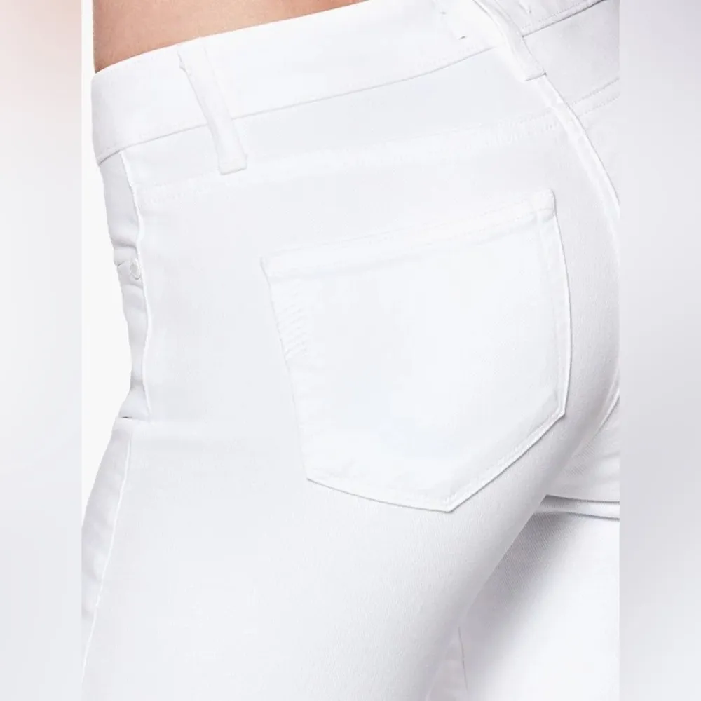 New Paige White Denim Skinny Jeans Skyline Ankle Peg - Image 4