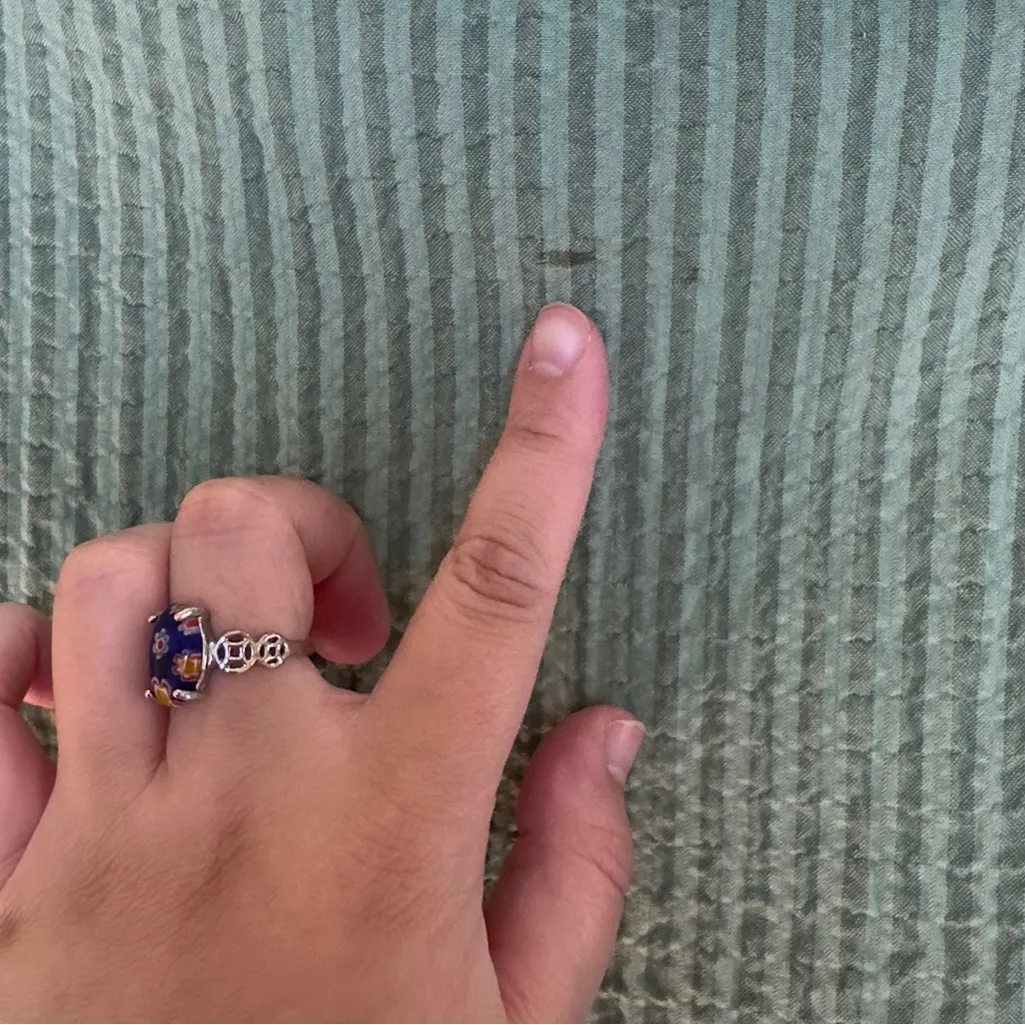 Woolrich Green Lichen Textured 3/4 Sleeve Boatneck Blouse Top XL - Image 7