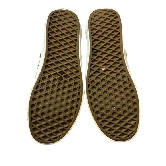 Vans Classic Slip‎ On Shoes Women's Size 7 Pink Check Checkerboard Grunge - Image 8