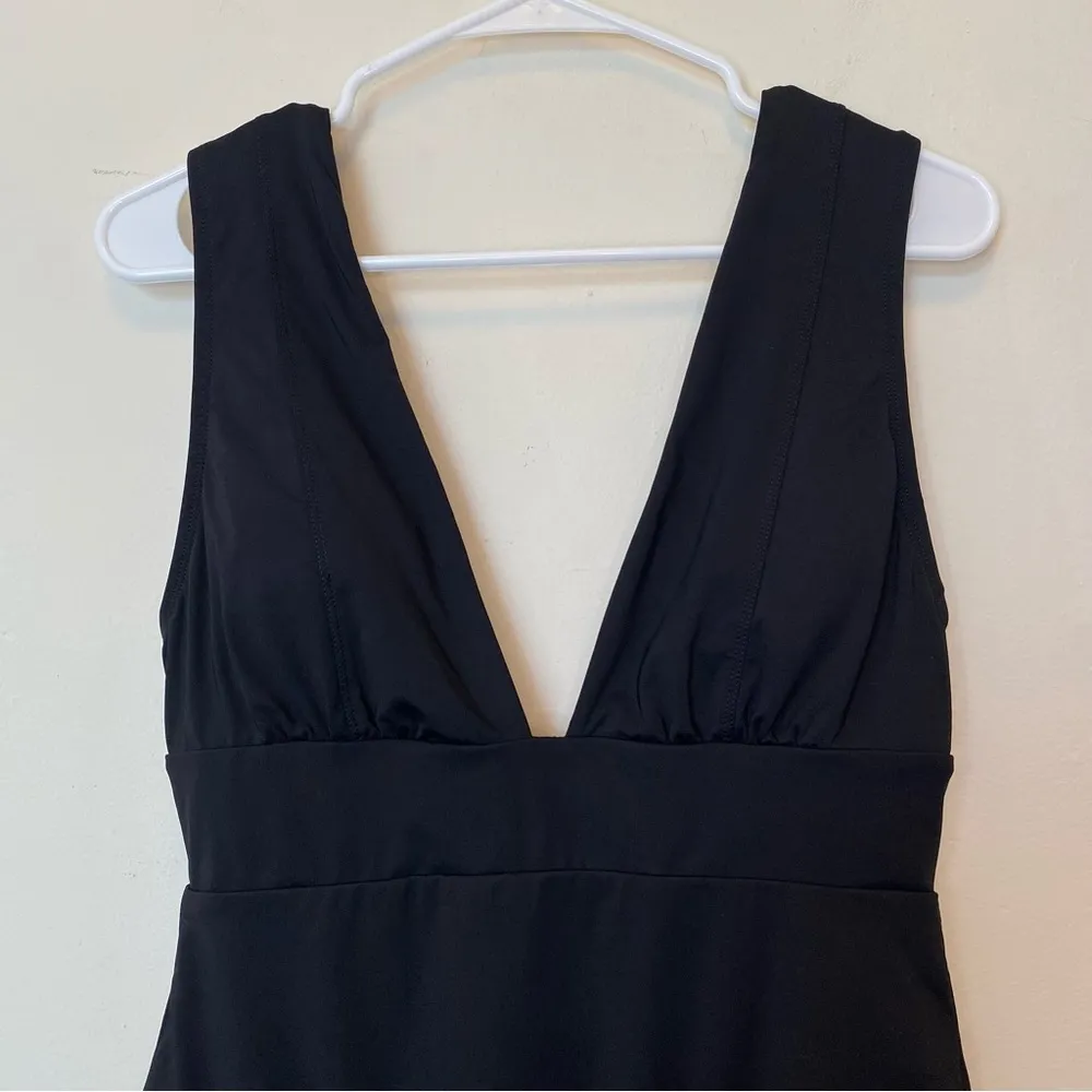 ANDIE Swim Mykonos V-Neck One Piece Swimsuit in Black Sz Large - Image 5