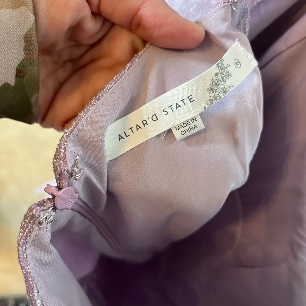 NWT Altar’d state lilac purple fitted mini dress size XS - Image 3