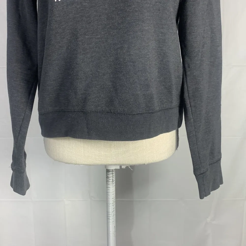 Aeropostale Cropped Dark Gray Hoodie Size Medium - Image 3