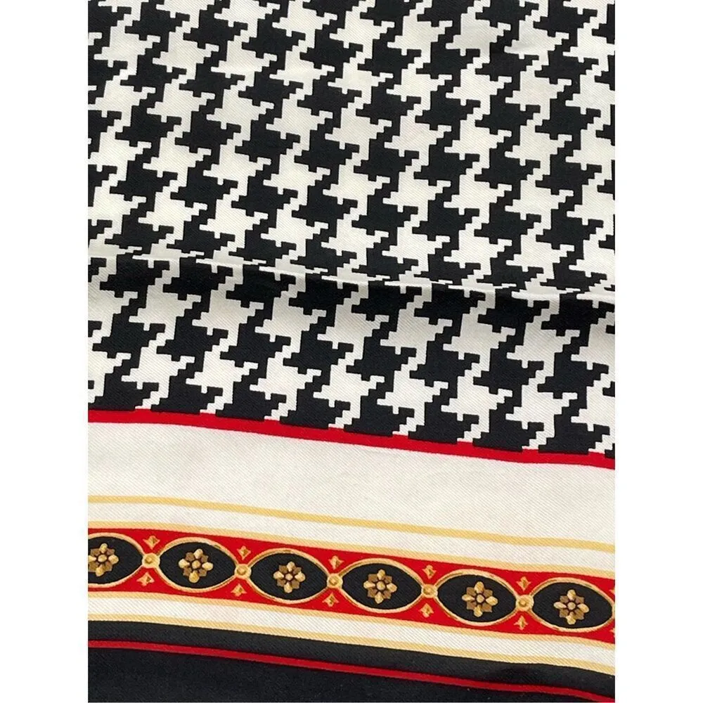 BAAR & BEARDS 100% silk scarf. 30.5” X 30.5” Black - Image 5