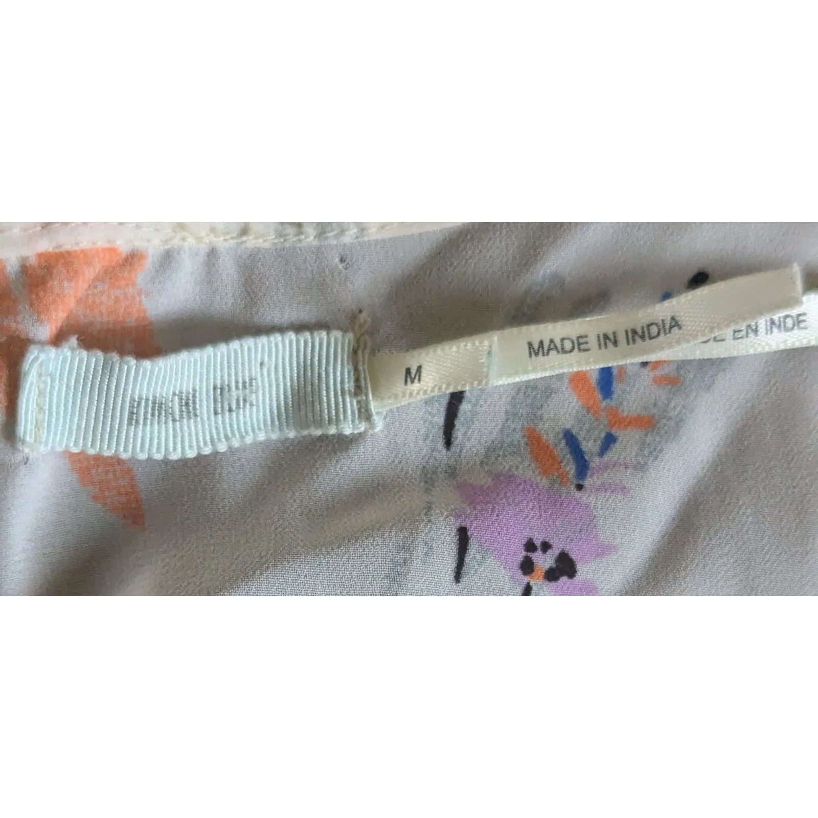 Kimchi Blue M Sheer Abstract Floral Pintuck Blouse - Image 2