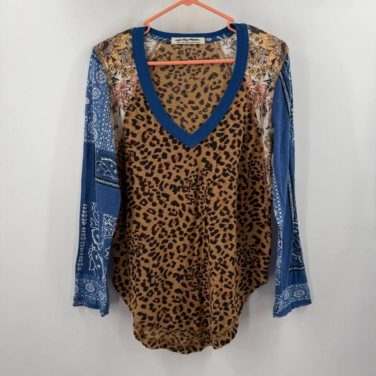 Free People We the Free Top Women’s Small NEW Friday Night Contrast Shirt NWOT - Image 12