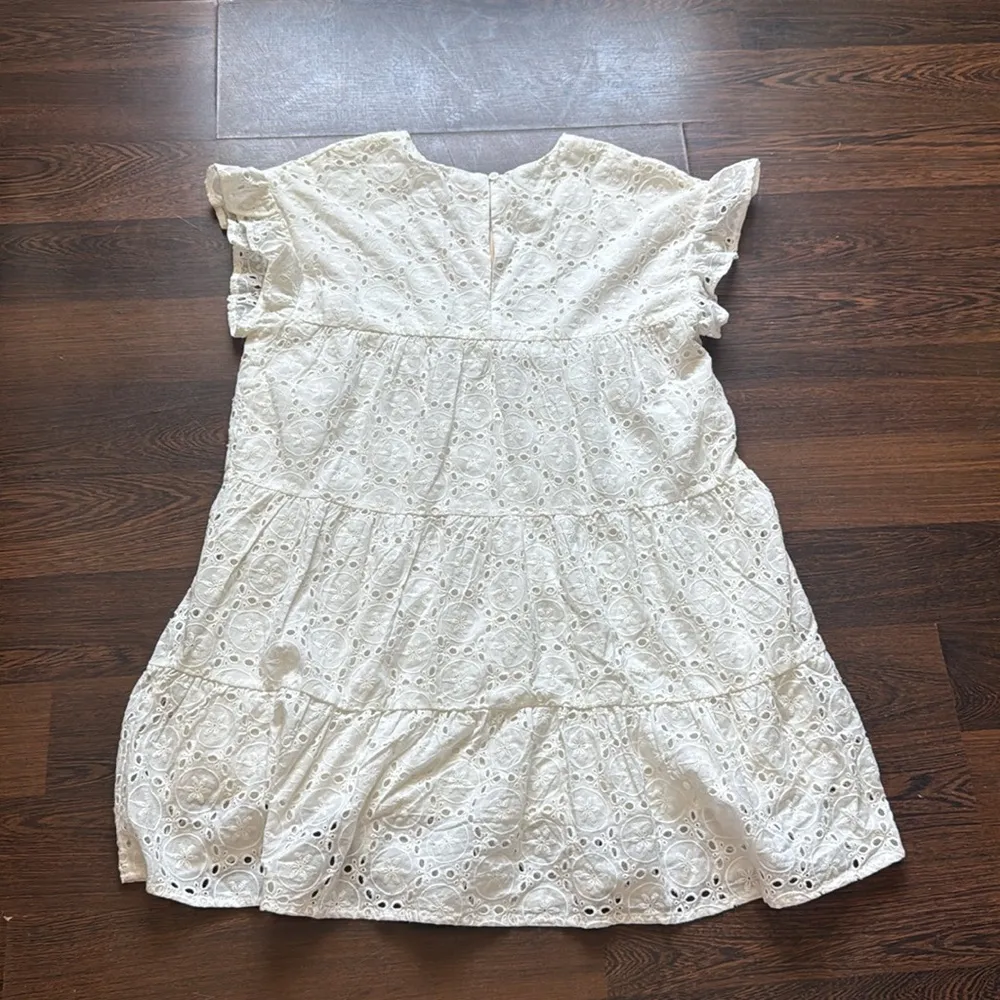Showpo. If I Want To Dress In White Eyelet Lace Mini Dress White 4 - Image 4